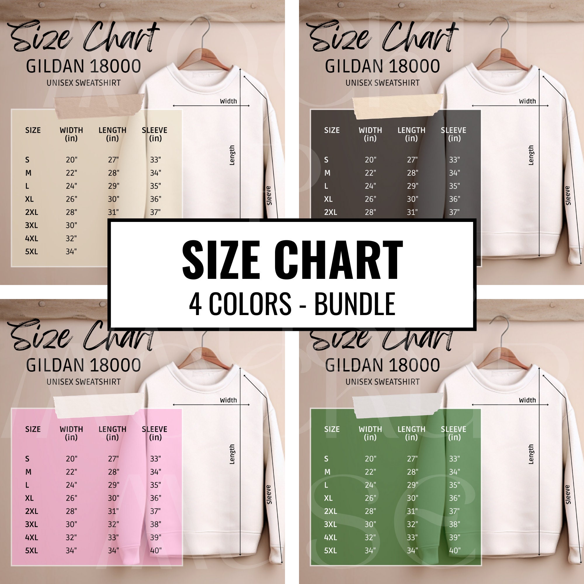 Gildan 18000 Size Chart Gildan Sweater Mockup Gildan Size Chart Unisex