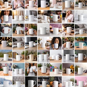 50+ White Ceramic Mug Mockup Bundle White Mug Plain Mockup Coffee Mug Mockup Ceramic Mug 11oz White Cup Mockup Bundle Lifestyle Home Office