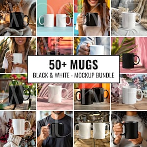 50+ Ceramic Mug Mockup Bundle Black White Mockups Boho Bundle Colorful Coffee Cup Mockup 11oz Mega Bundle Aesthetic Lifestyle Mug Mockups