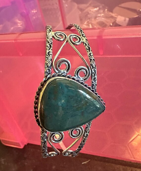 Unique silver cuff bracelet - image 3