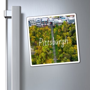 Vertical Incline Pittsburgh Pennsylvania Duquesne Incline landmark scenic view art photo gift custom magnets image 6