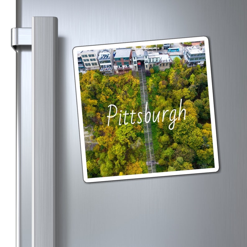 Vertical Incline Pittsburgh Pennsylvania Duquesne Incline landmark scenic view art photo gift custom magnets image 6