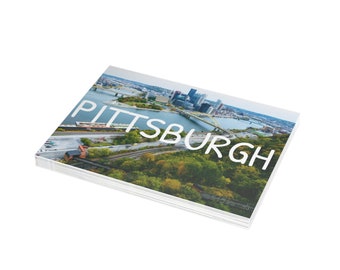 The View - pittsburgh pennsylvania beautiful landscape nature aerial drone artwork wall decor photo postcard greeting card