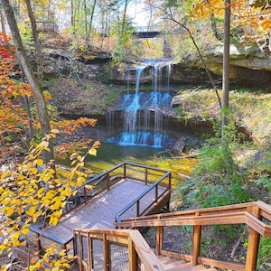 Quaker Falls October 2024 - Pennsylvania Waterfall Autumn nature outdoors wall decor artwork digital download photo image print