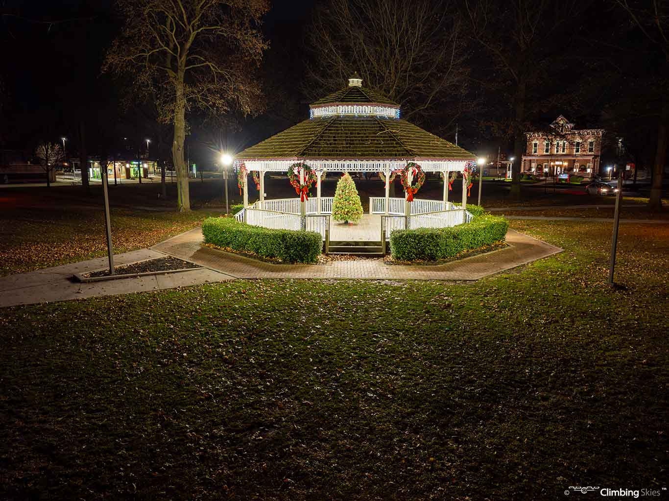 Festive Gazebo Beaver Pennsylvania Hometown Christmas Festive Seasonal