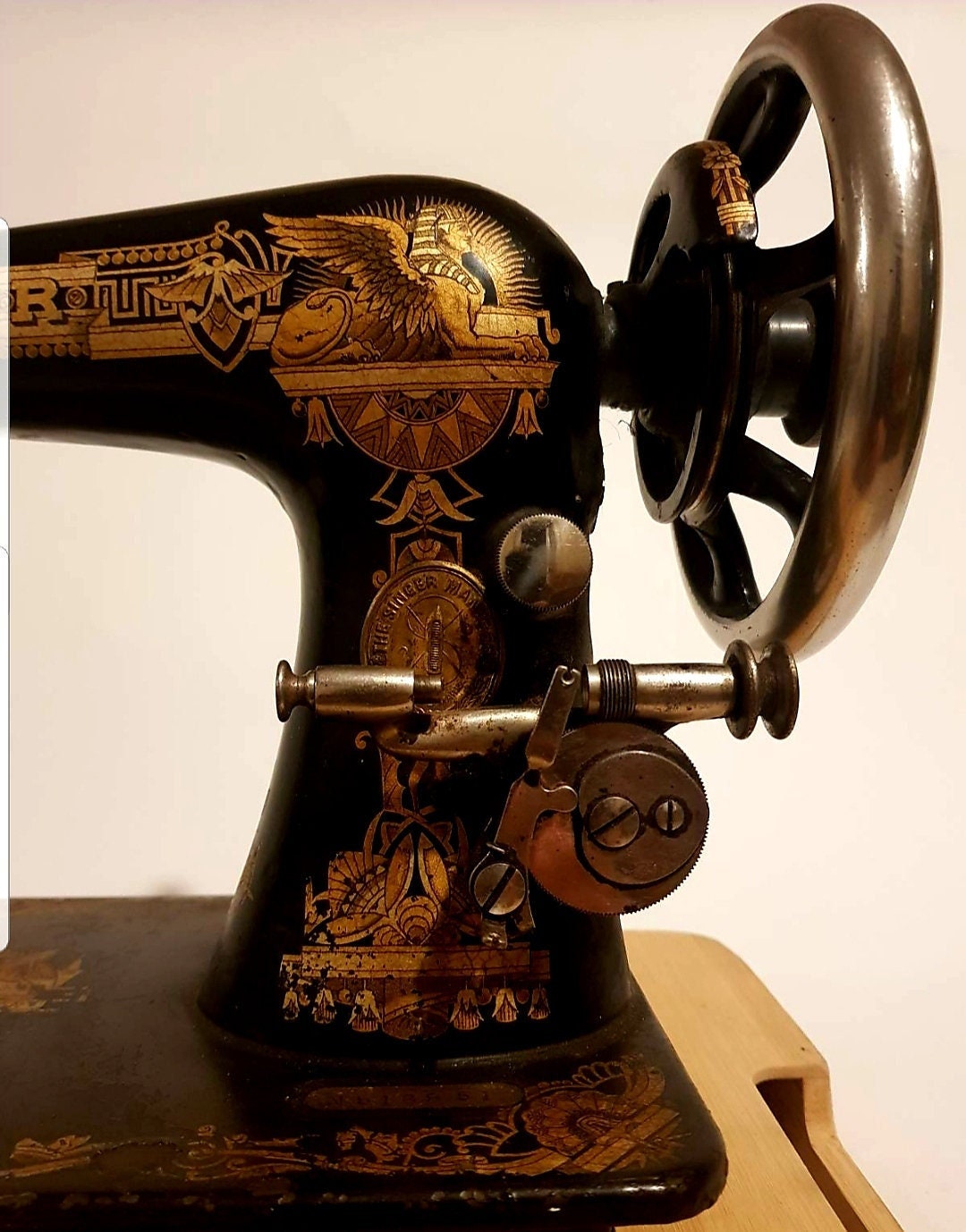 Incredible Antique 1890s Egyptian Singer Sphinx Sewing Machine Found