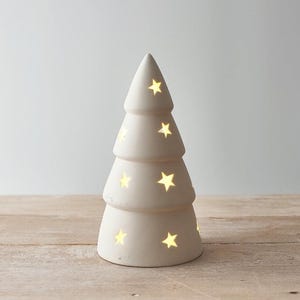 Kerstboom van keramiek in de vorm van een ster, 21,5 cm