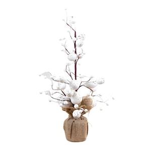 Árbol de huevos de Pascua blanco de 49 cm – Centro de mesa decorativo de primavera – Árbol de huevos de madera blanco para fiestas de Pascua, decoración del hogar y temporada