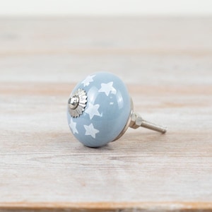 Silberne Stern Knöpfe, 4 cm x 7 cm