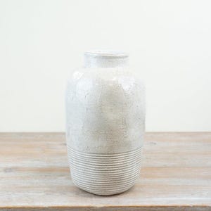 Lumen Vase – 37cm Handcrafted Ceramic Planter, Elegant Decorative Vase with Waterproof Seal