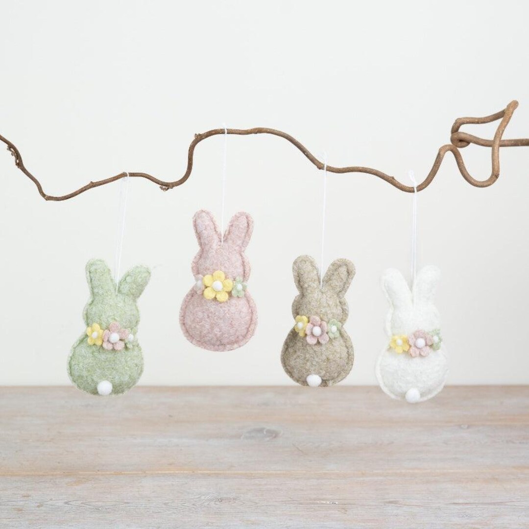 4/A Hanging Fabric Bunnies, 10cm - Etsy