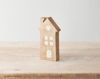 Decorazione per la casa in legno di mango da 15 cm - Un complemento d'arredo rustico e affascinante