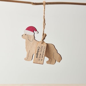 Christmas Cockapoo Hanging Decoration – Festive Dog Lover Ornament 10cm