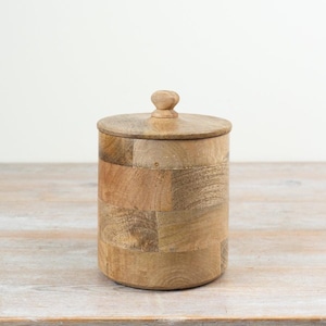 Rustikale Aufbewahrungsbox aus Holz mit Deckel, 20 cm – Runde Erinnerungsbox, dekorativer Organizer für Schmuck und Wohnaccessoires