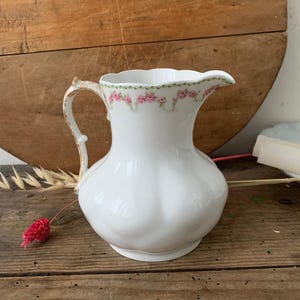 Shabby Chic Limoges Porcelain Milk Jug France