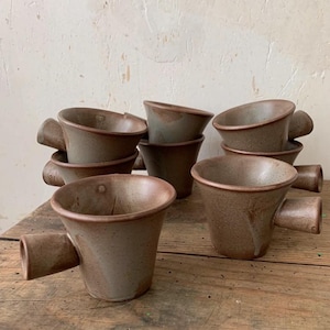 8 vintage stoneware mugs from the 70s
