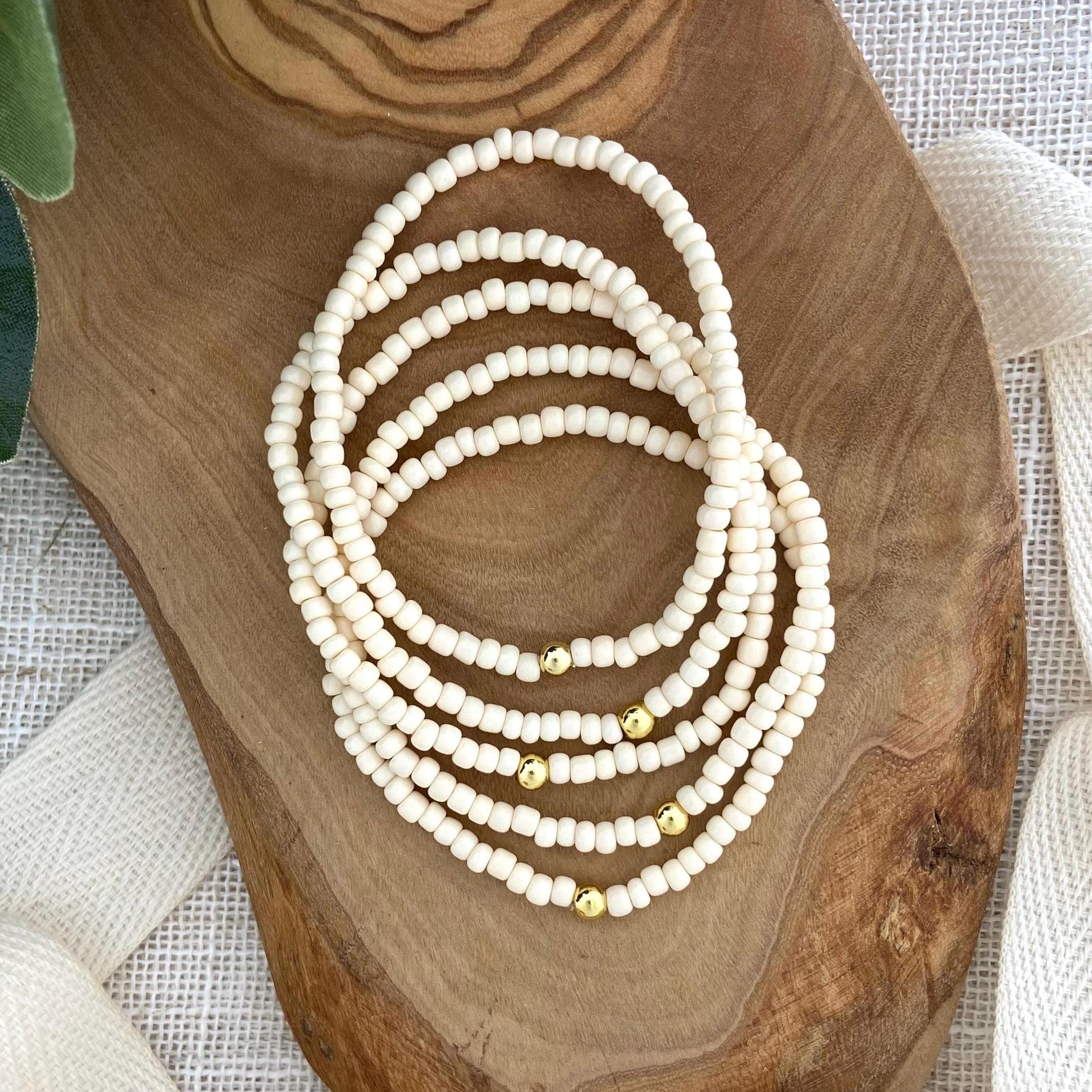ブレスレット LESS IS MORE cream ball bracelet Amazon.com: Heart Shape White Shell Bracelet 4mm Natural