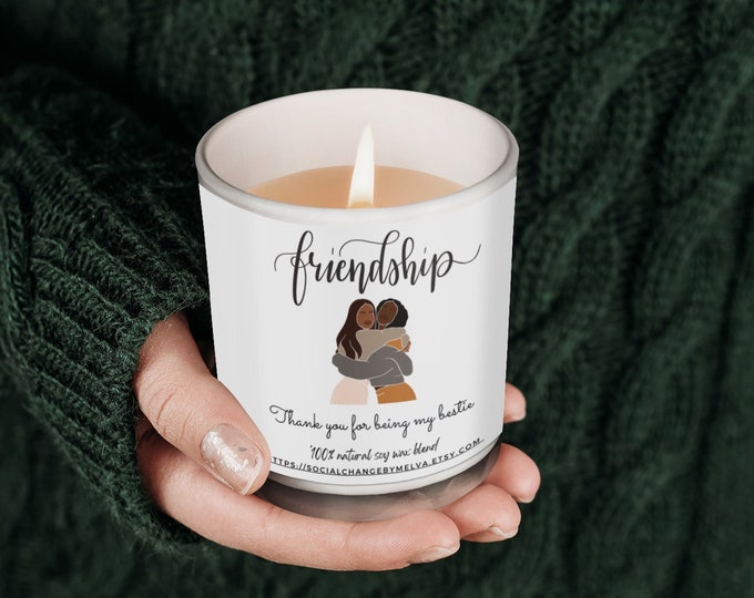 Friendship Scented Candle Gift, Friendship Scented Candle Gift, Best friend Far Away Gift, Our Friendship is Like This Candle