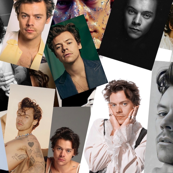 38 Piece Aesthetic Harry Styles Digital Download Wall Collage Room Decor for Bedroom and Dorm