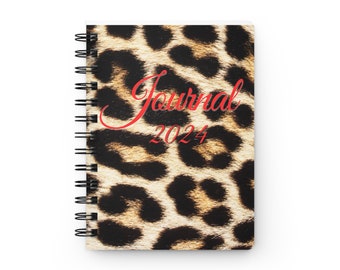 African Animal Print 150 page 2024 Spiral Notebook, Diary, notepad, Note taker, Journal, For writers, Gift for her, Gift For Him, Poetry.