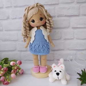 CUSTOM DOLL/Handmade doll, beautiful doll, cute doll, pink dress doll, gift doll, birthday doll, crochet doll