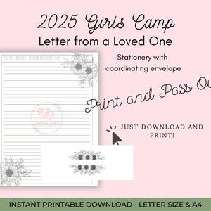 Papelaria com tema de girassol para acampamento de meninas SUD