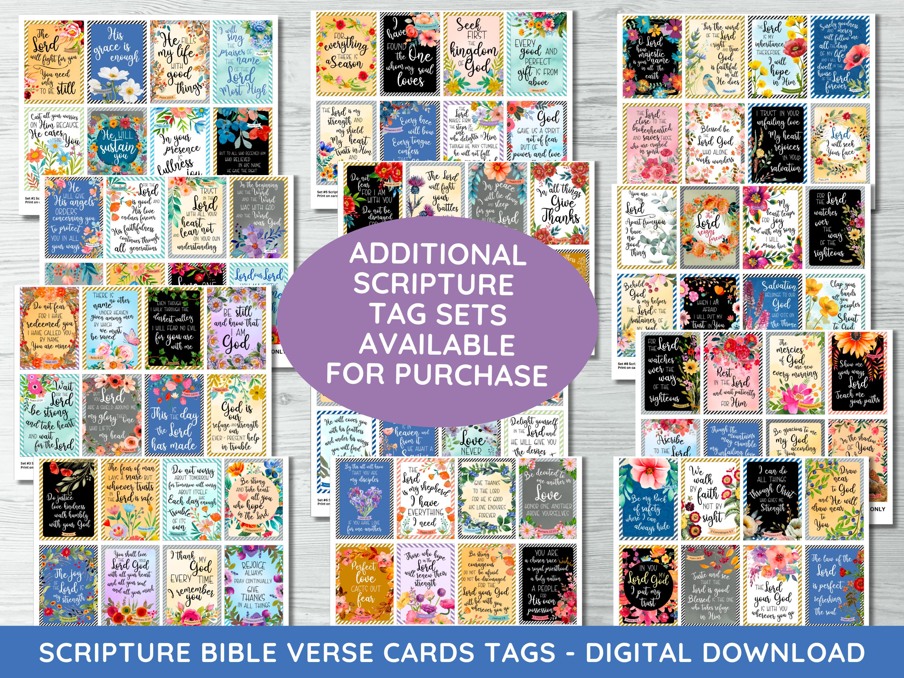 Thanksgiving Scripture Art: Bible Verse Gift Tags (digital Download) - Etsy