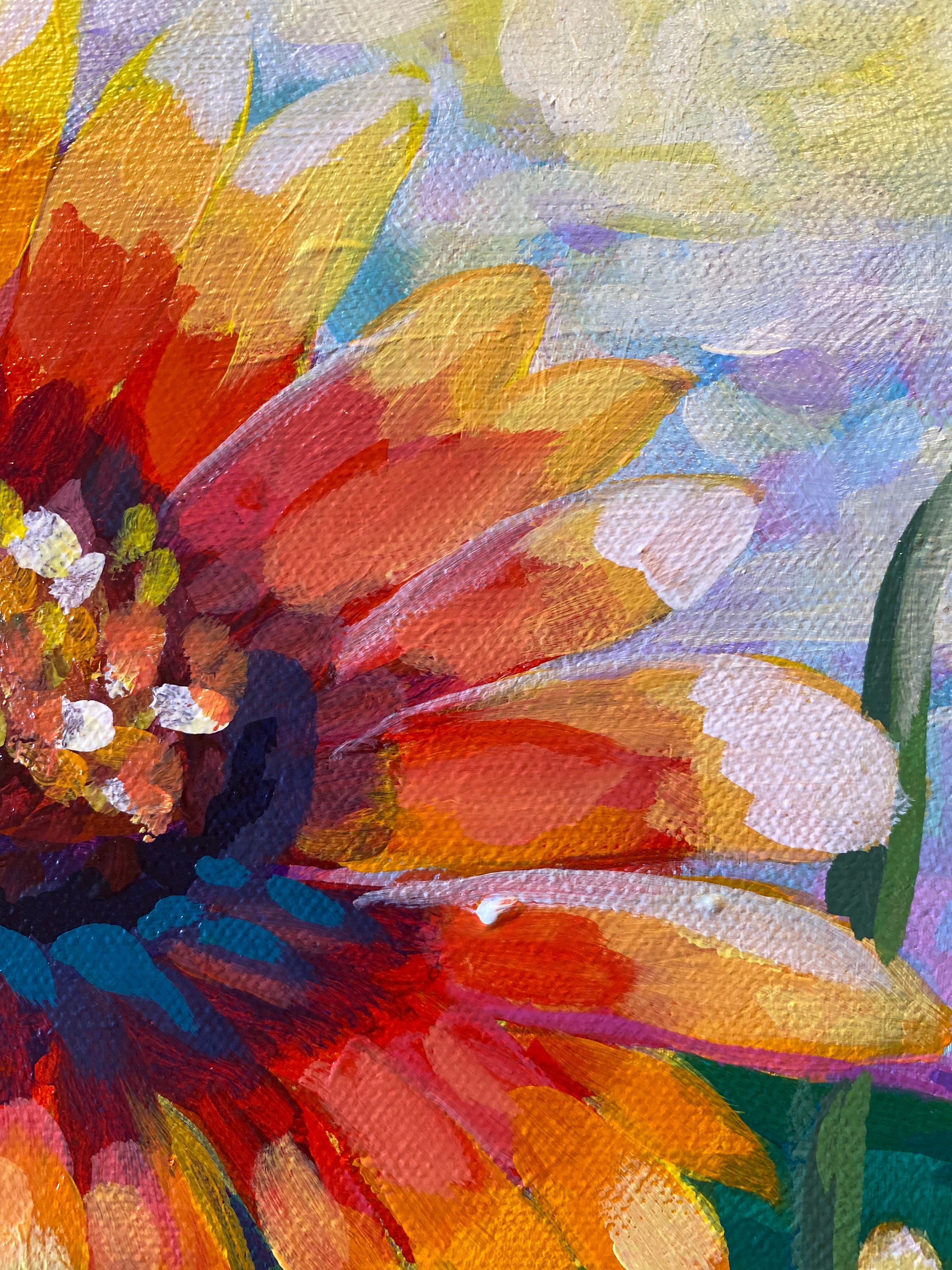 Vibrant Indian Blanket Wall Art - Oklahoma Wildflower - Texas