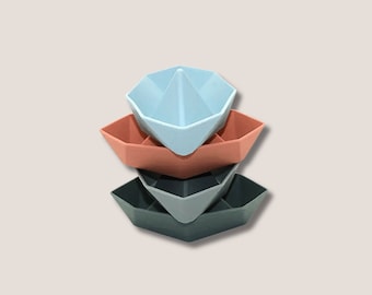 Set of 4 origami bath boats - silicone