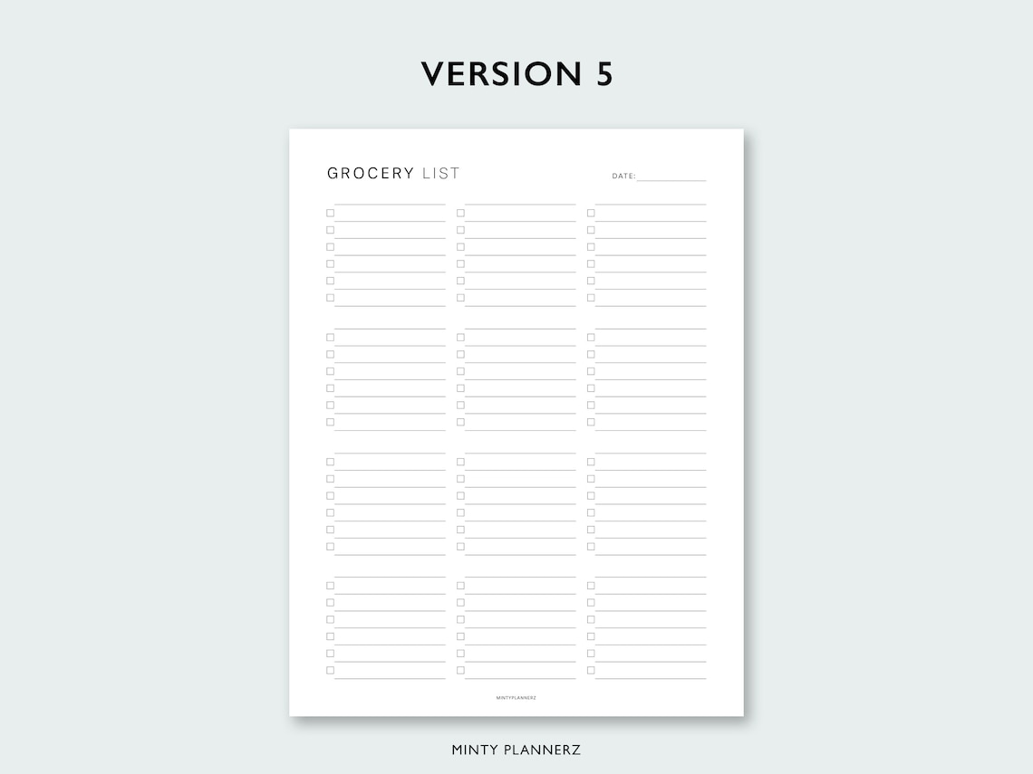 Image 5 for Grocery List Template Google Sheets