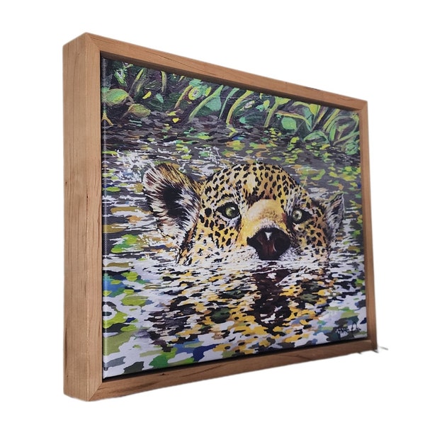 Jaguar by Erika Dos I Fine-Art Print of Oil Painting, Jaguar Artwork, Jaguar Portrait, Pantanal Portrait
