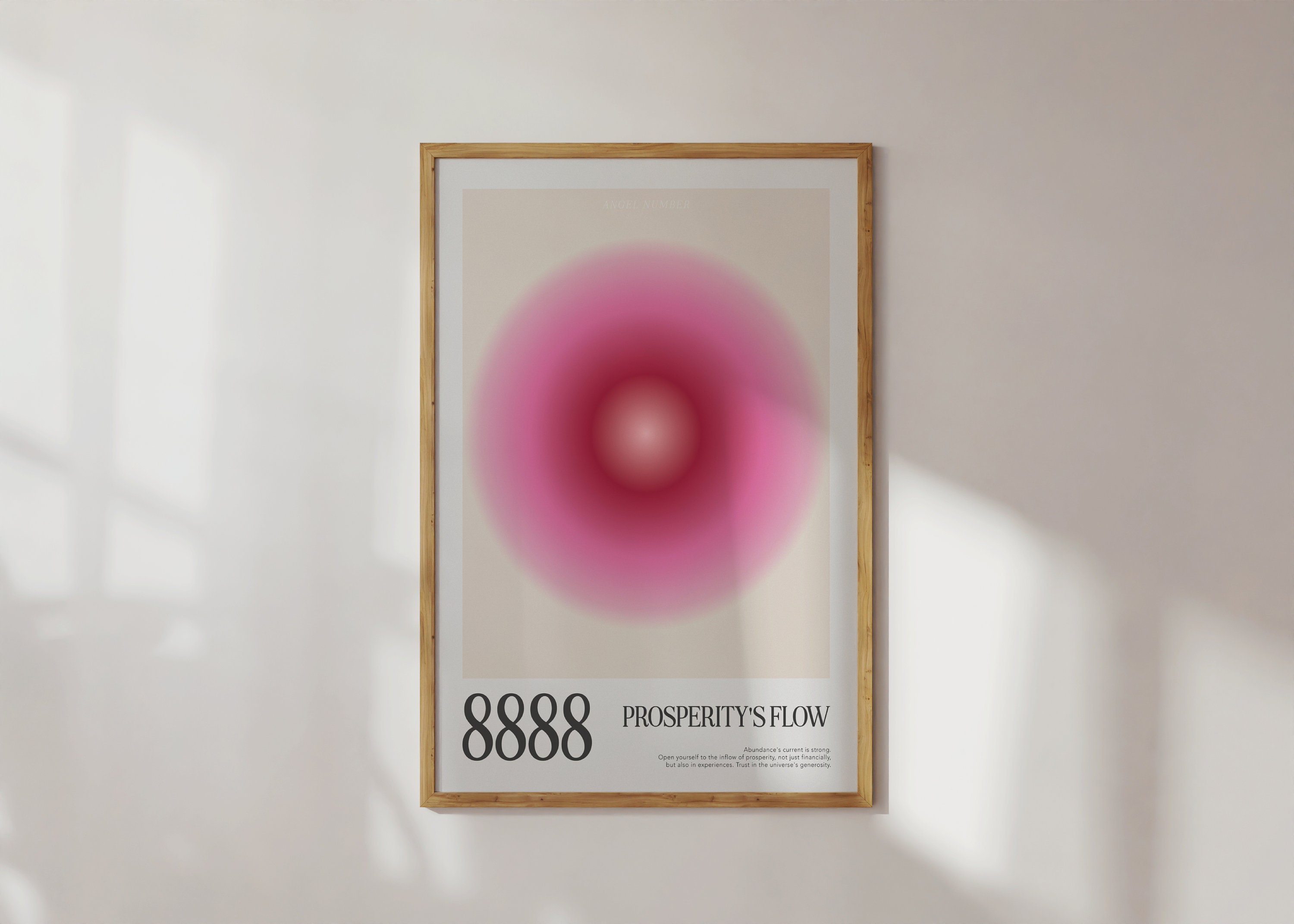 8888 Angel Number Poster Aura Poster Aura Print Angel Number Print