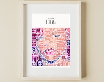 Rihanna Poster / Pop Artwork