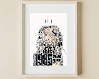 J Cole Poster / Hip Hop Artwork