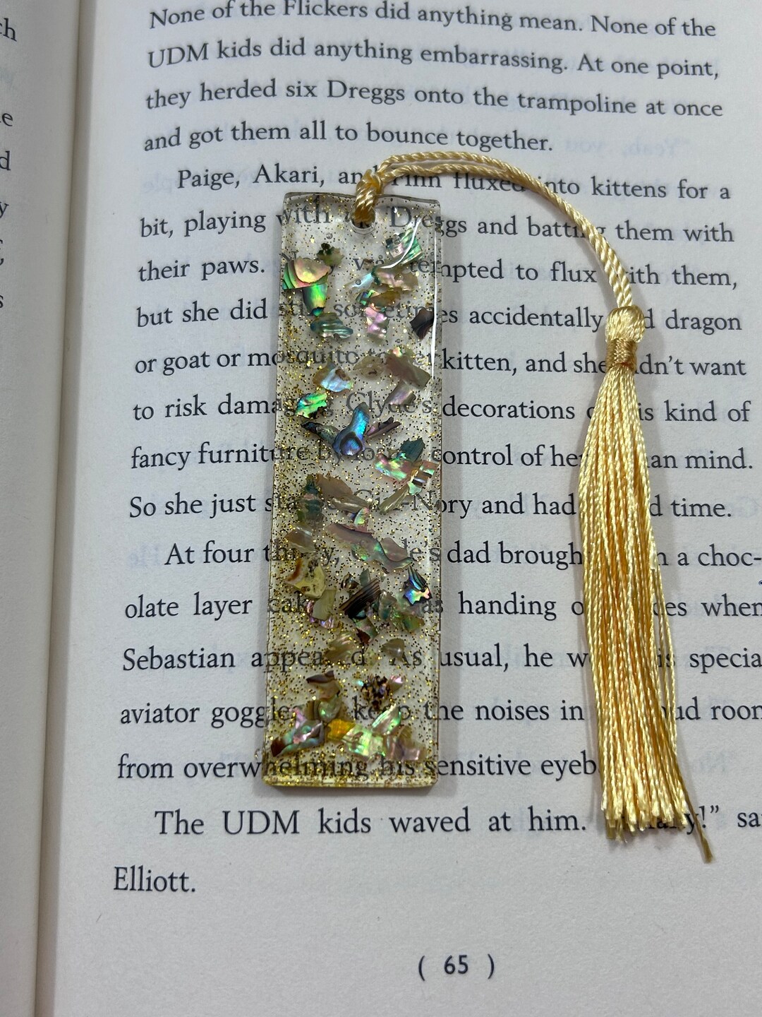 Hand Crafted Resin Bookmark - Yellow Abalone - Etsy