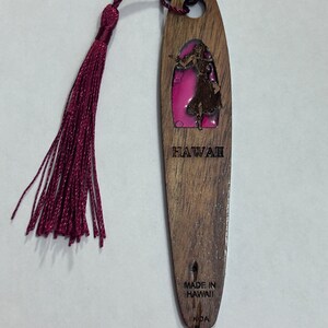 Nature Inspired: Koa Wood with Resin Bookmark -  Hawaiian Dancer