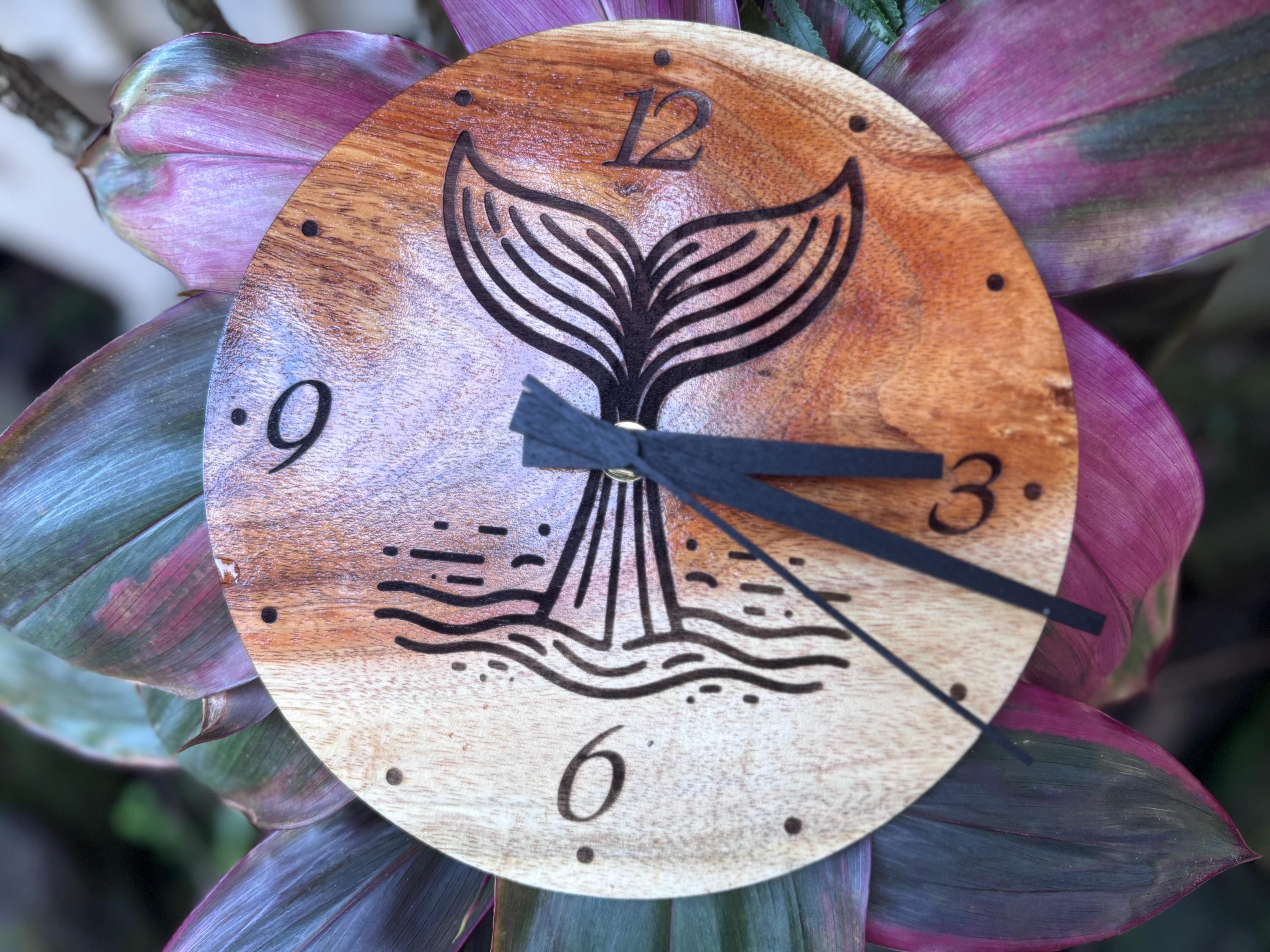 Koa Wood Clock Hawaii - Etsy