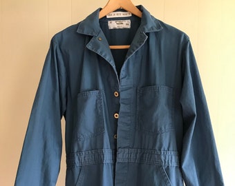 Vintage Blue Cotton Twill Universal Overall Chicago, Stone Cutter Coveralls