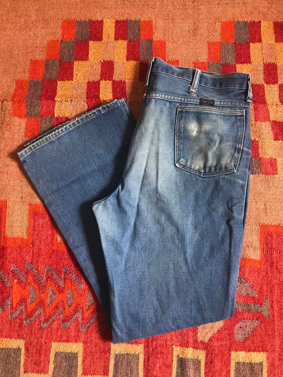 Vintage Distressed Wrangler Denim Jeans 35x30