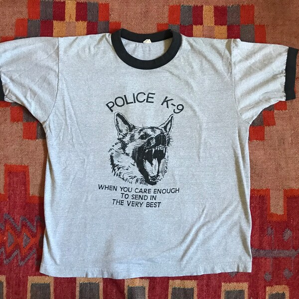 Vintage Screen Stars Police K-9 Dog Ring Tee