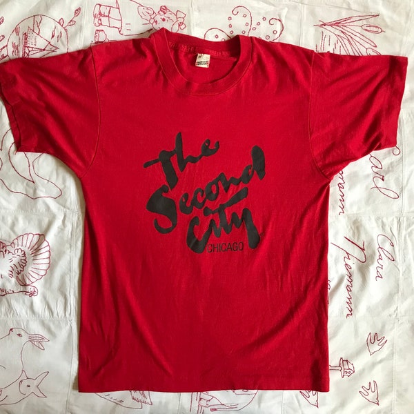 Vintage Single Stitch Red and Black Screen Stars Chicago Tee