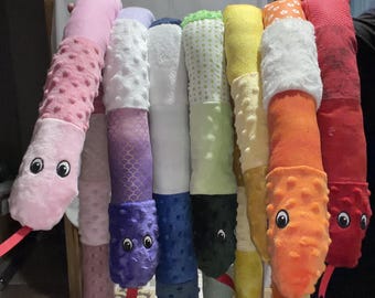 Minky Snake Plushie / Homemade Stuffed Animals
