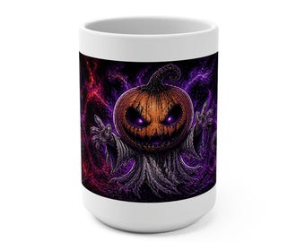 Illustration effrayante de citrouille et de loup-garou | Art d'horreur d'Halloween