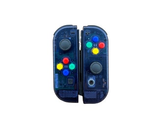 Custom Nintendo Switch Joy-Con Controller Clear Deep Ocean Blue New
