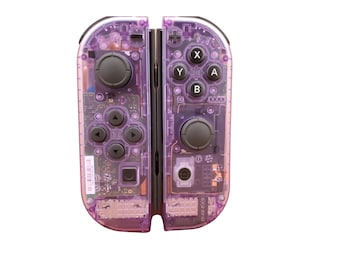 Custom Joy-Con Controller Clear Purple Nintendo Switch No D-pad  New