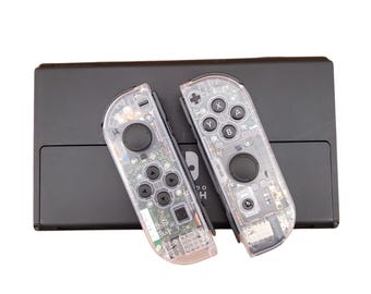 Custom Nintendo Switch Transparent Clear Joy-Con Controller New
