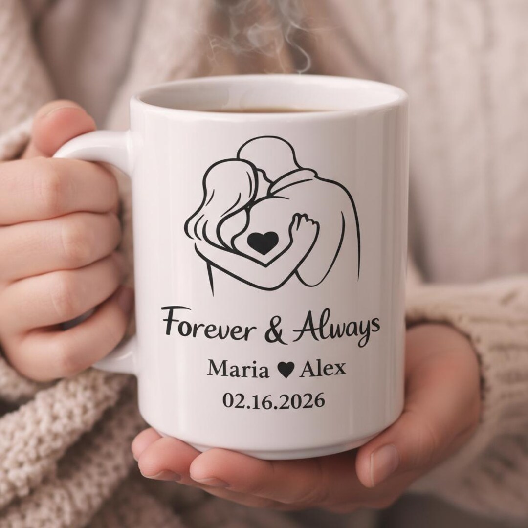 Partner Gift Personalized Couple Mug With Names and Date – Romantic Coffee Gift - Etsy