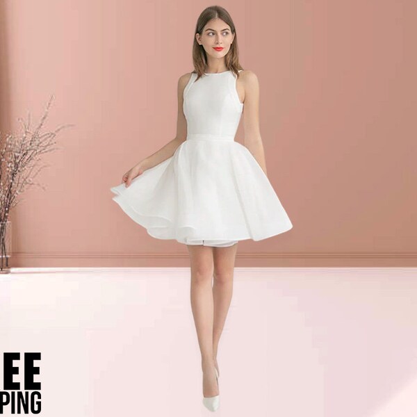 White Wedding Reception Dress - Etsy