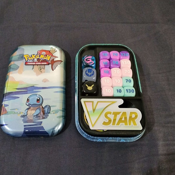 Pokemon Mini Tin Insert - Holds Dice, Coins, and VStar Token