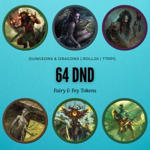 64 DnD Fairy & Fey-tokens